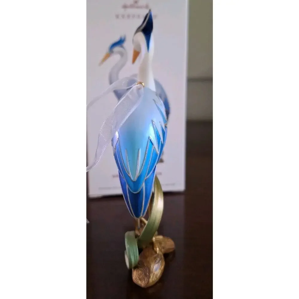2019 Hallmark Keepsake Great Blue Heron Ornament 15th Anniversary QGO2439